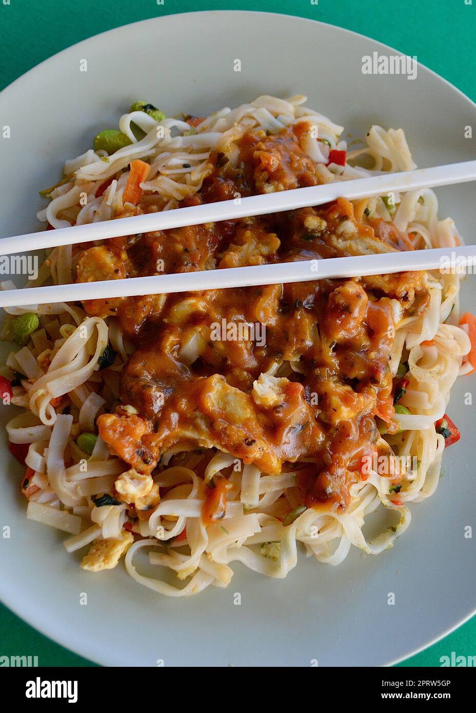 Pad Thai Chicken Stockfoto