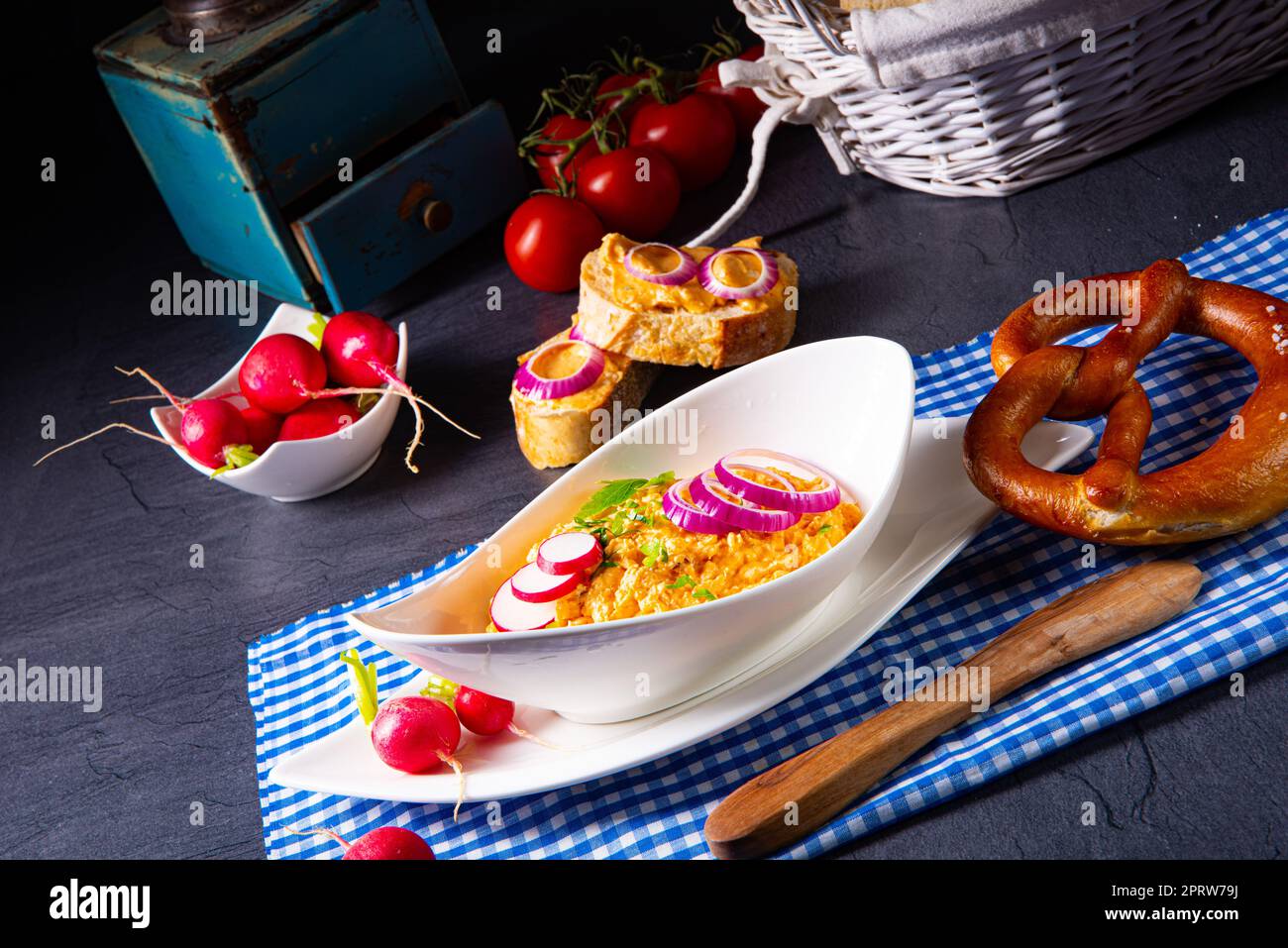 Bavarian Obazda ein Klassiker aus Süddeutschland Stockfoto
