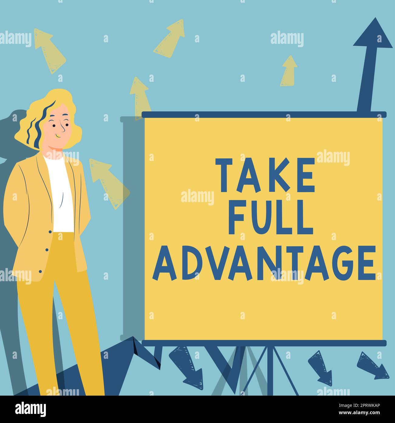 Sign-Anzeige Profitieren Sie von den Vorteilen. Geschäftskonzept Nutzen Sie jemanden oder etwas in vollem Umfang Stockfoto