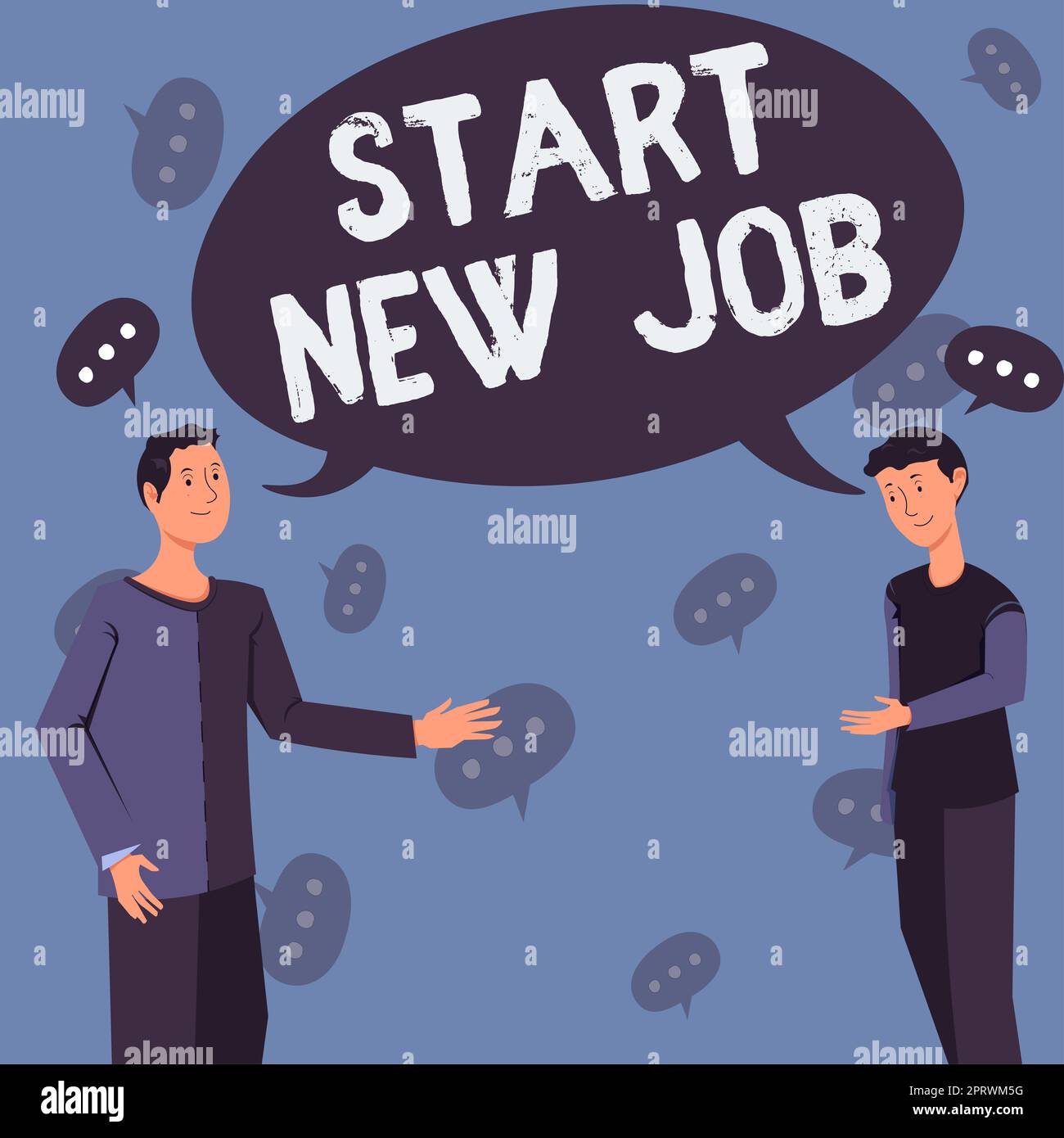 Textzeichen mit „Neuen Job starten, rekrutiert in Firma“ Unterzeichnen Sie einen neuen