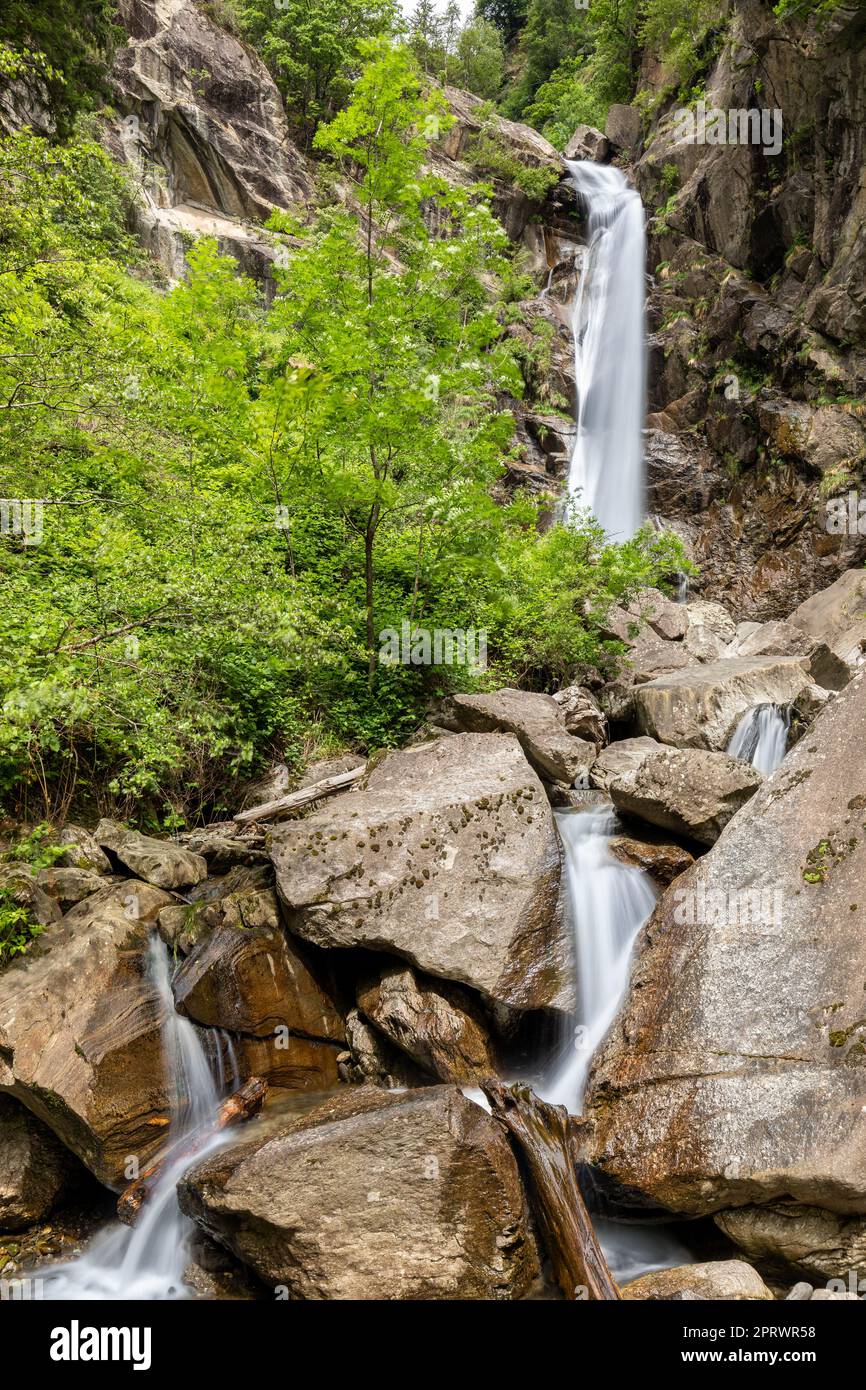Kalmtaler oder Passeirer Wasserfall in der Nähe von Le Matin, Passeiertal, Südtirol Stockfoto