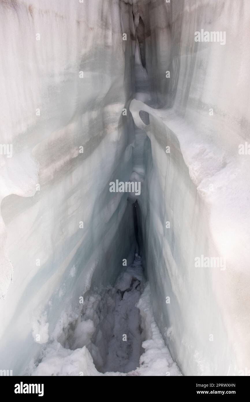Gletscherspalte Stockfoto