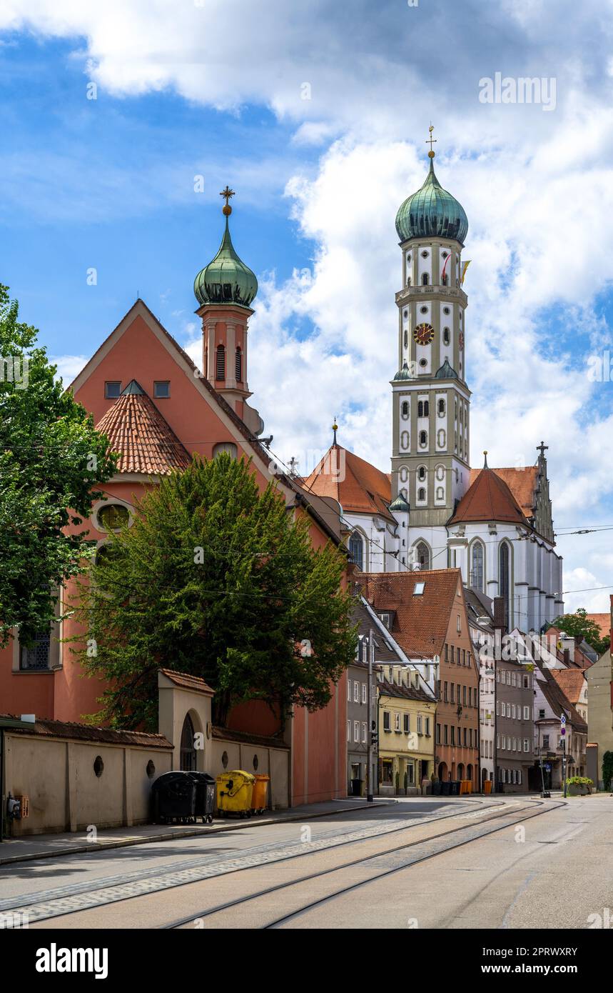 Basilika St. Ulrich in Augsburg Stockfoto