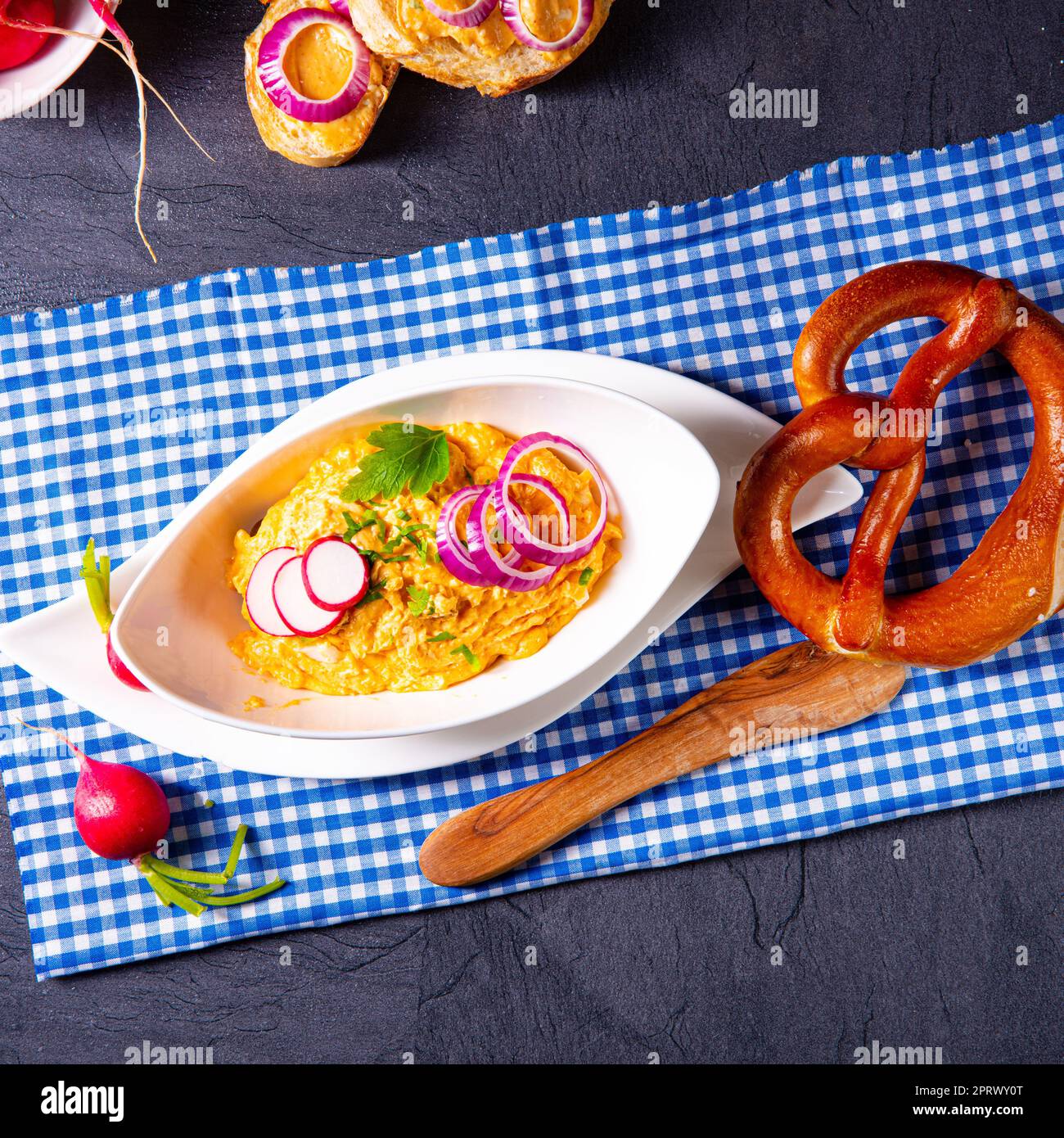 Bavarian Obazda ein Klassiker aus Süddeutschland Stockfoto