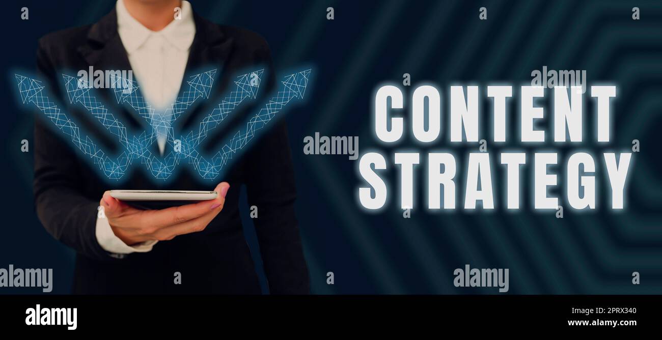 Konzeptionelle Darstellung Inhalt Strategie Erstellen Sie einen Marketingplan mit guten Fotos und Wörtern. Konzeptfoto Erstellen Sie einen Marketingplan mit guten Fotos und Wörtern Stockfoto
