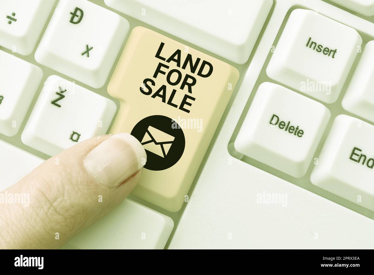 Handschrift text Land zum Verkauf. Begriff Sinne Immobilien verkaufen viele Entwickler Realtors Investitionen Stockfoto