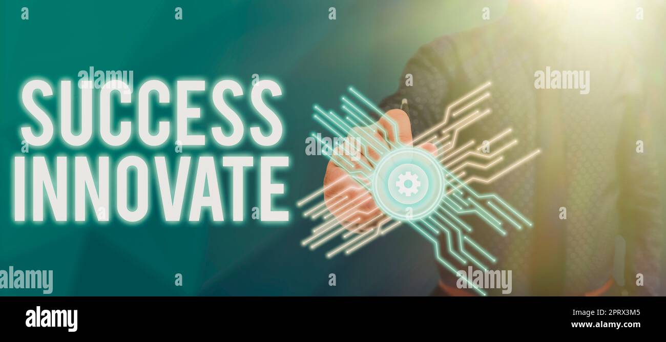 Handschrift Erfolg Innovatemake Unternehmen passen sich besser an die Marktkräfte an. Unternehmensüberblick für mehr Anpassungsfähigkeit an die Marktkräfte Stockfoto