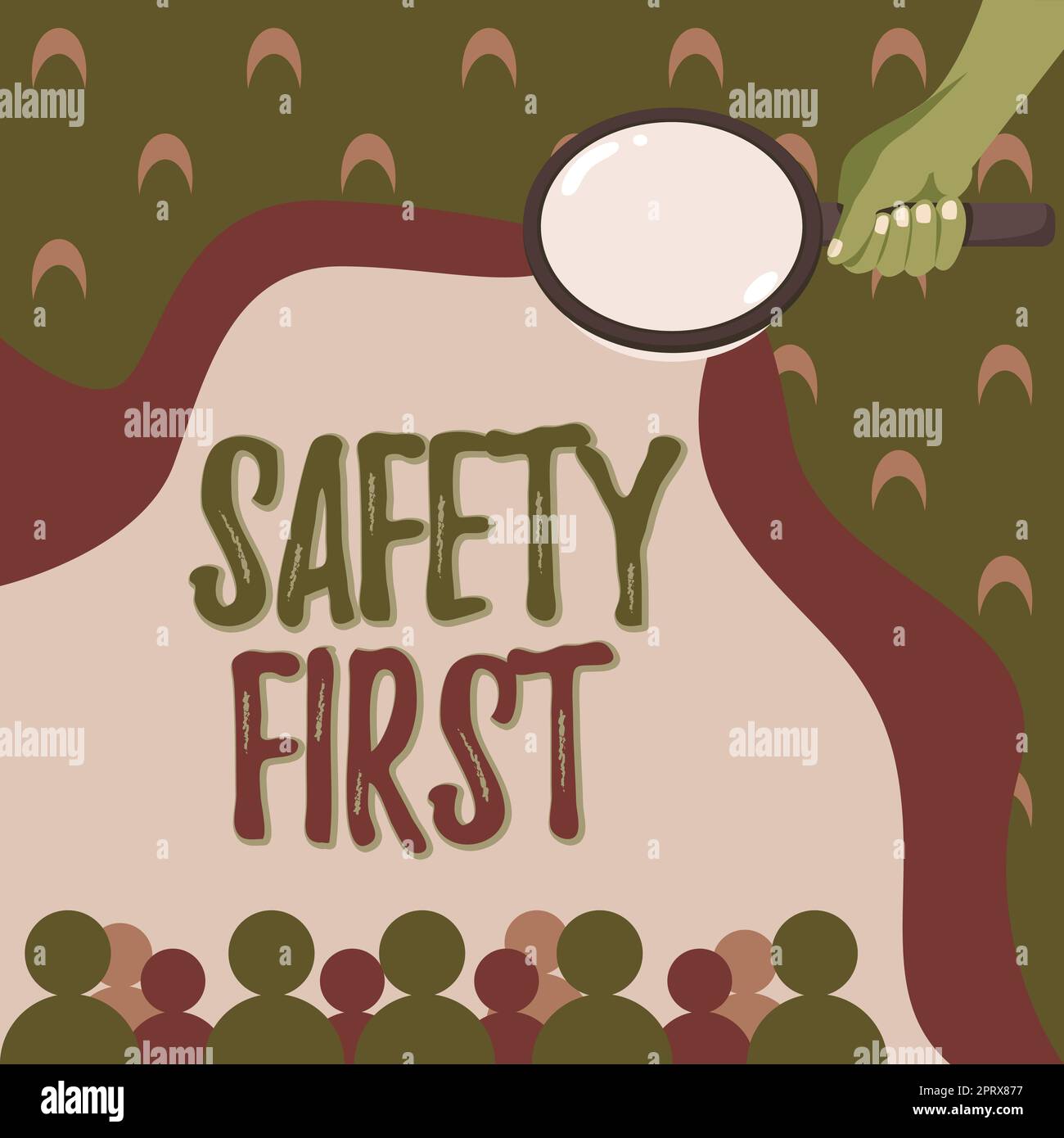 Textunterschrift: Sicherheit geht vor, Geschäftsidee Vermeiden Sie unnötige Risiken sicher leben Vorsicht walten lassen Stockfoto