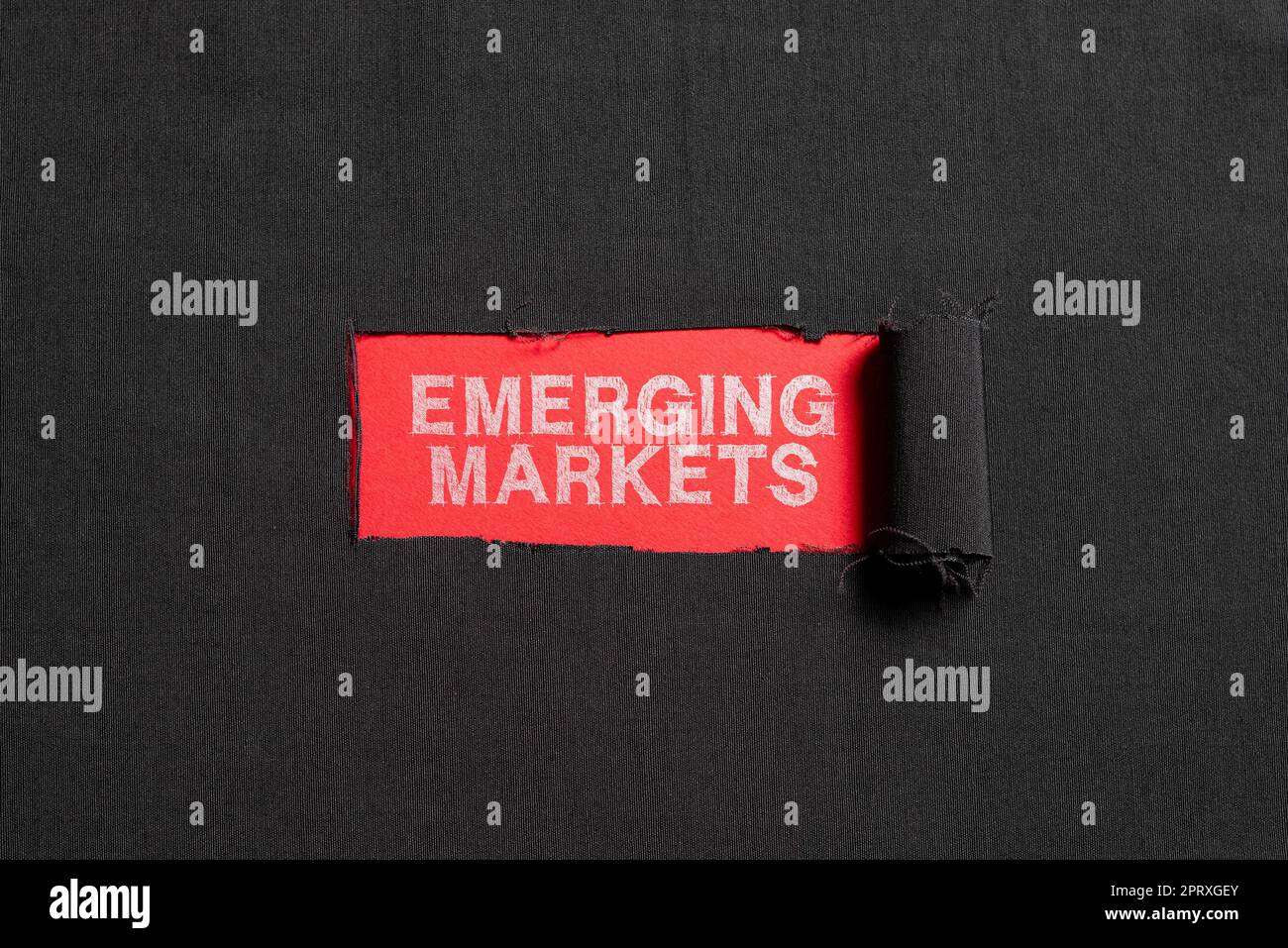 Handschriftentext Emerging Markets, Business Concept Nations, die in produktivere Kapazitäten investieren Stockfoto