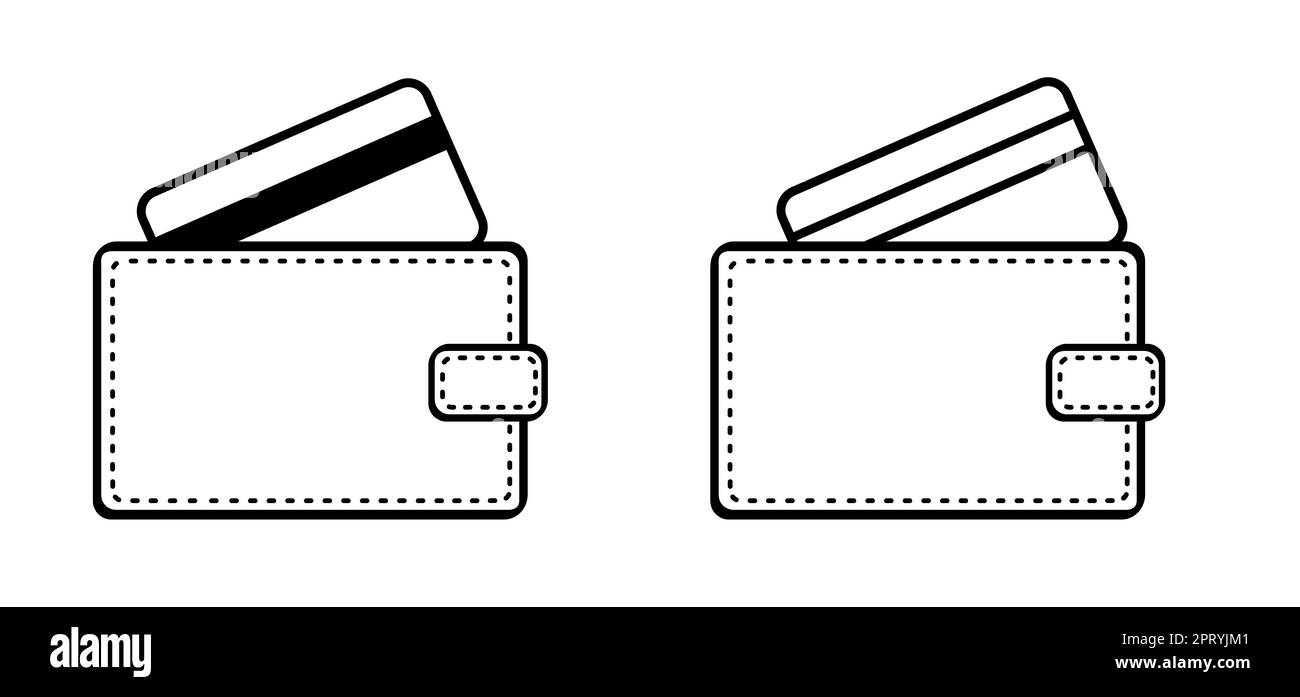 Bestechung. Zahlungspiktogramm. Eine Zeichentrickfigur mit einer Kreditkarte. Kontaktlose Karte. Zahlungskarten. Plastikkarten, Zahlungen. Brieftasche, Geld und Hand. Bankfiliale Stockfoto
