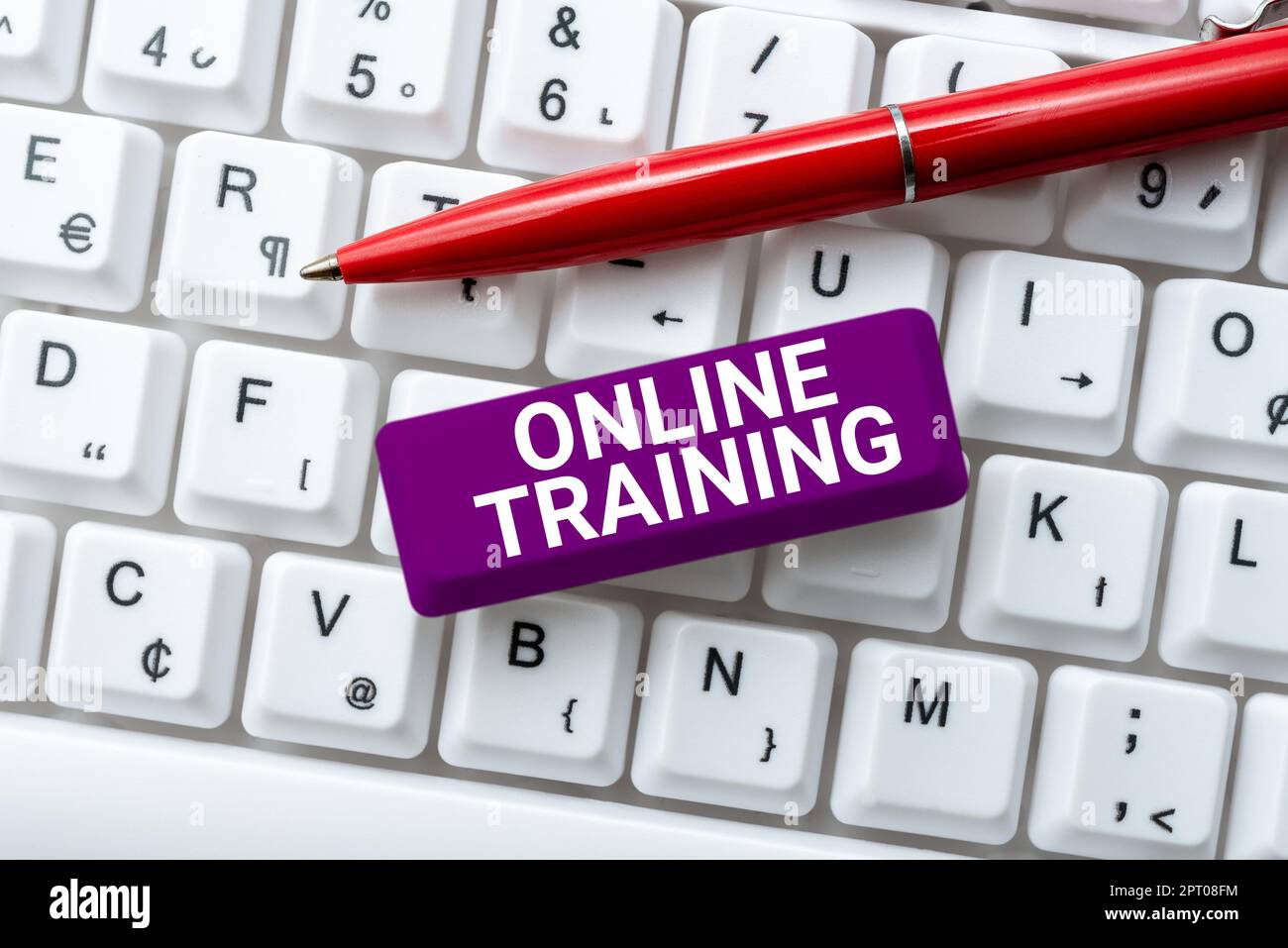 Konzeptionelle Beschriftung Online-TrainingTake the Education Program from the electronic means, Business Idea Take the Education Program from the electronic m Stockfoto