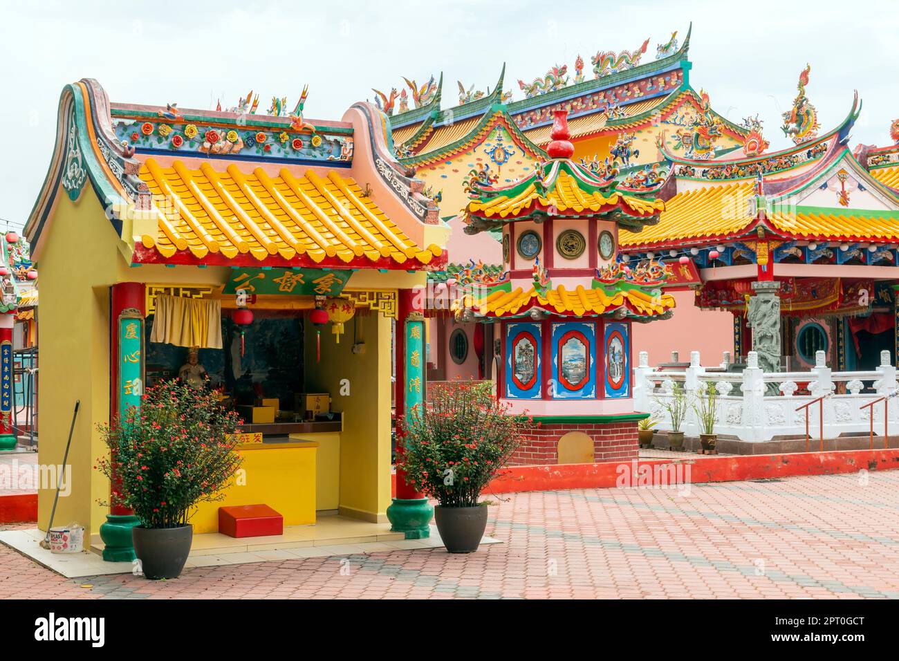 Temple Village in Pengerang Johor. Halbinsel Malaysia. Dies ist das erste Tempeldorf in Malaysia, bestehend aus 8 Tempeln mit verschiedenen Gottheiten Stockfoto