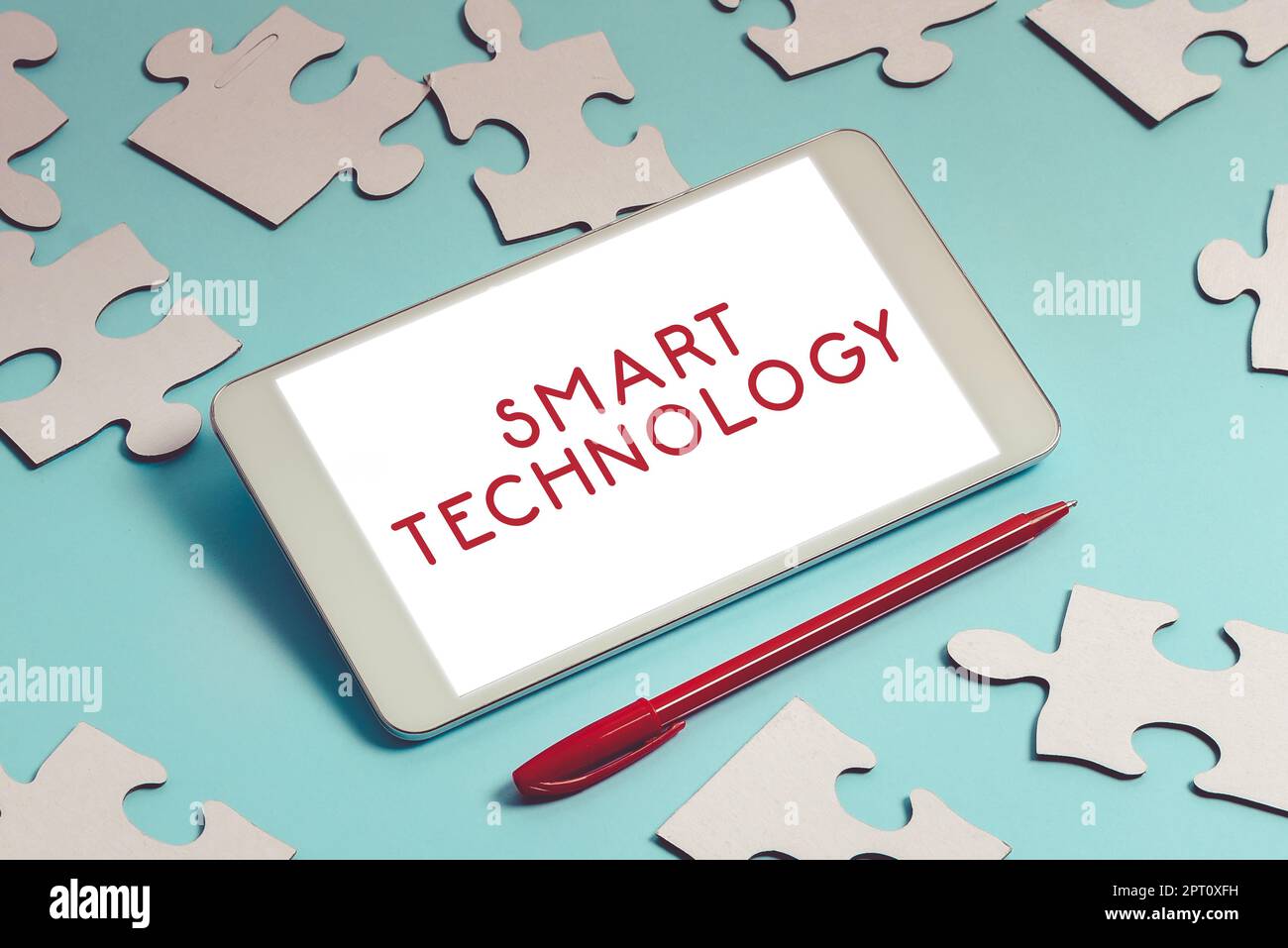 Konzeptunterschrift Smart Technology, Geschäftskonzept zum Schutz und zur Vermeidung von Fehlern in Festplatten Stockfoto