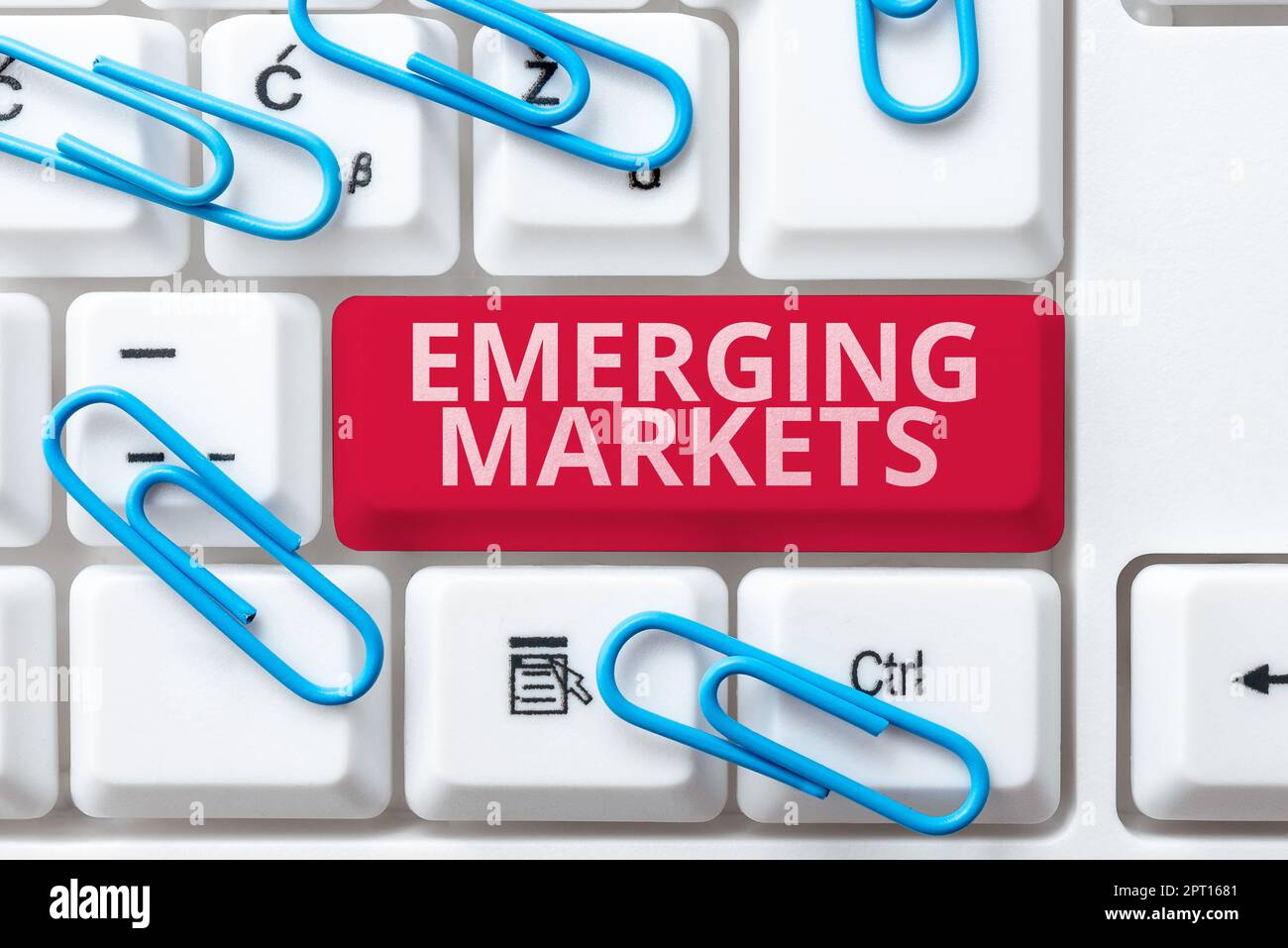 Konzeptdarstellung Emerging Markets, Internet-Konzeptnationen, die in produktivere Kapazitäten investieren Stockfoto