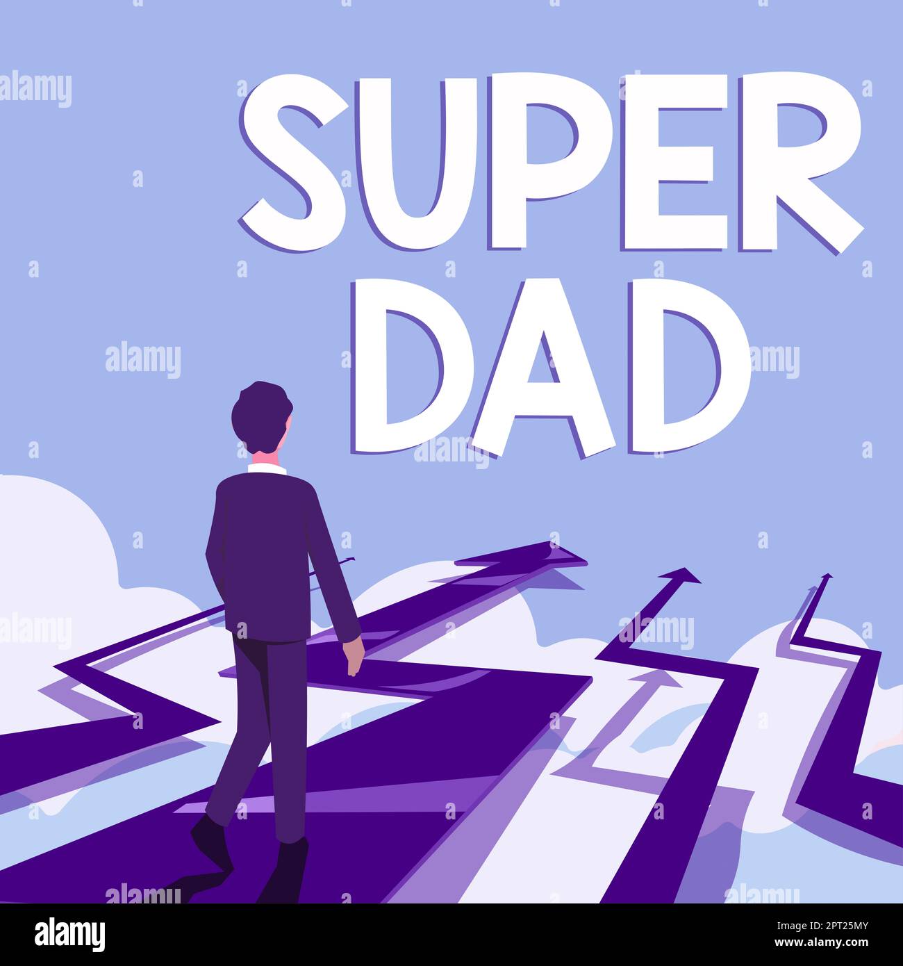 Schild zeigt Super Dad, Konzept bedeutet Kinder Idol und Superheld eine Inspiration zu schauen Stockfoto