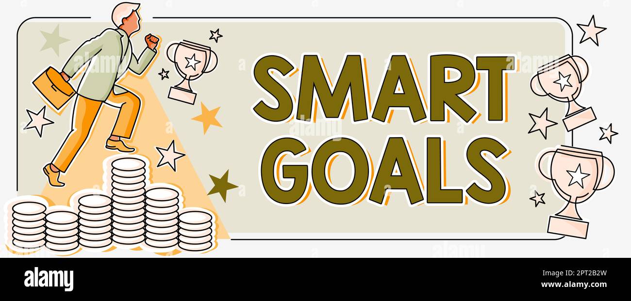 Handschrift Text Smart Goals, Konzept bedeutet Mnemonic als Grundlage für die Festlegung von Zielen und Richtung verwendet Stockfoto