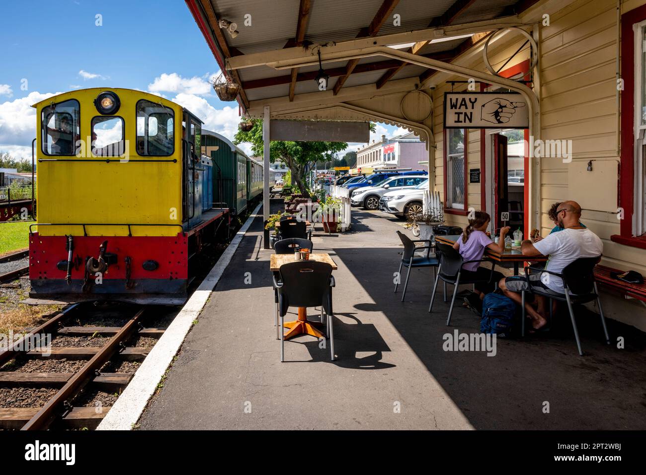 Die Bay of Islands Vintage Railway, Kawakawa, Northland, Neuseeland. Stockfoto