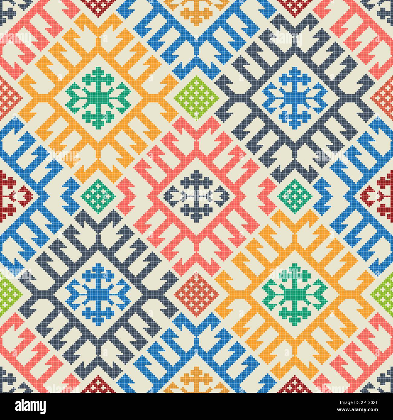 Kilim-Muster 18 Stock Vektor