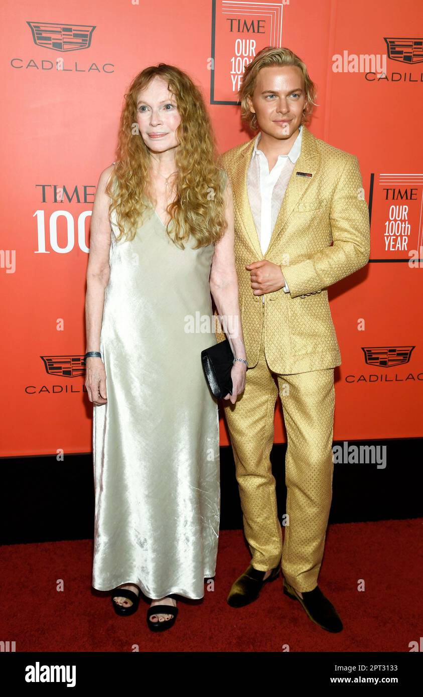 Mia Farrow, left, and Ronan Farrow attend the Time100 Gala, celebrating ...