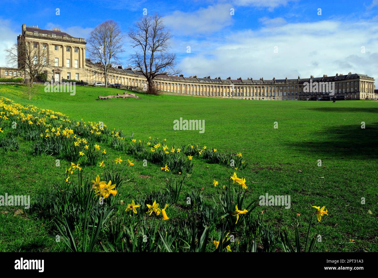 Royal Crescent, Bath, Somerset, England, Vereinigtes Königreich. Stockfoto