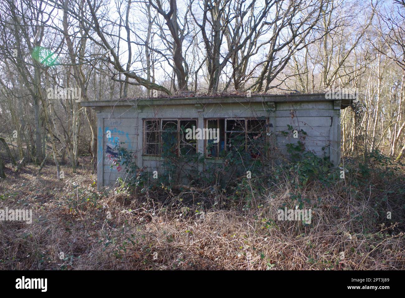 Permanente Hütte in der Nähe von Aldeburgh Stockfoto
