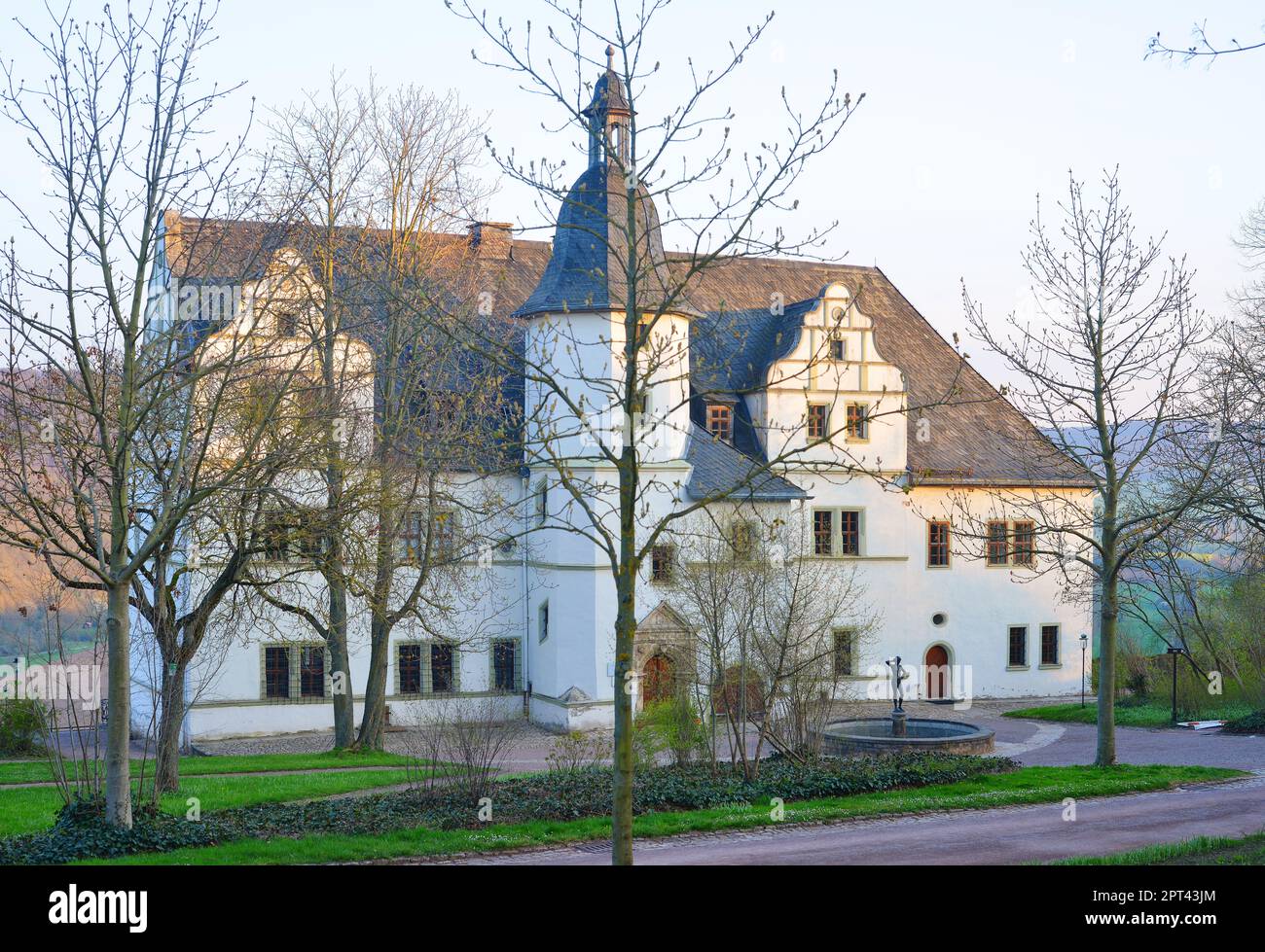 Schloss Dornburg, Deutschland, Parkblick, klassische Architektur Stockfoto