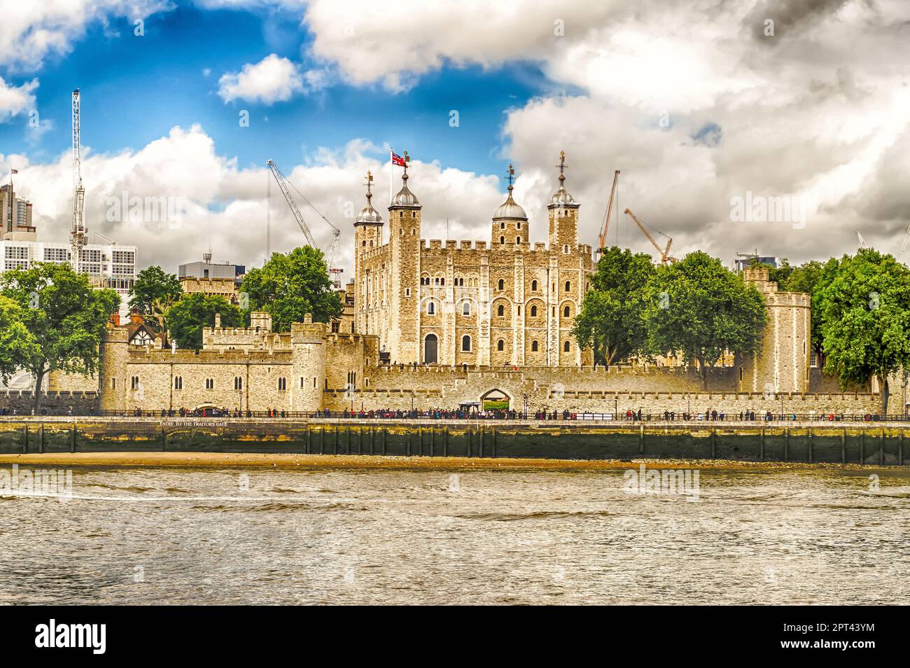 Der berühmte Tower of London, der Königspalast und die Festung, Großbritannien Stockfoto
