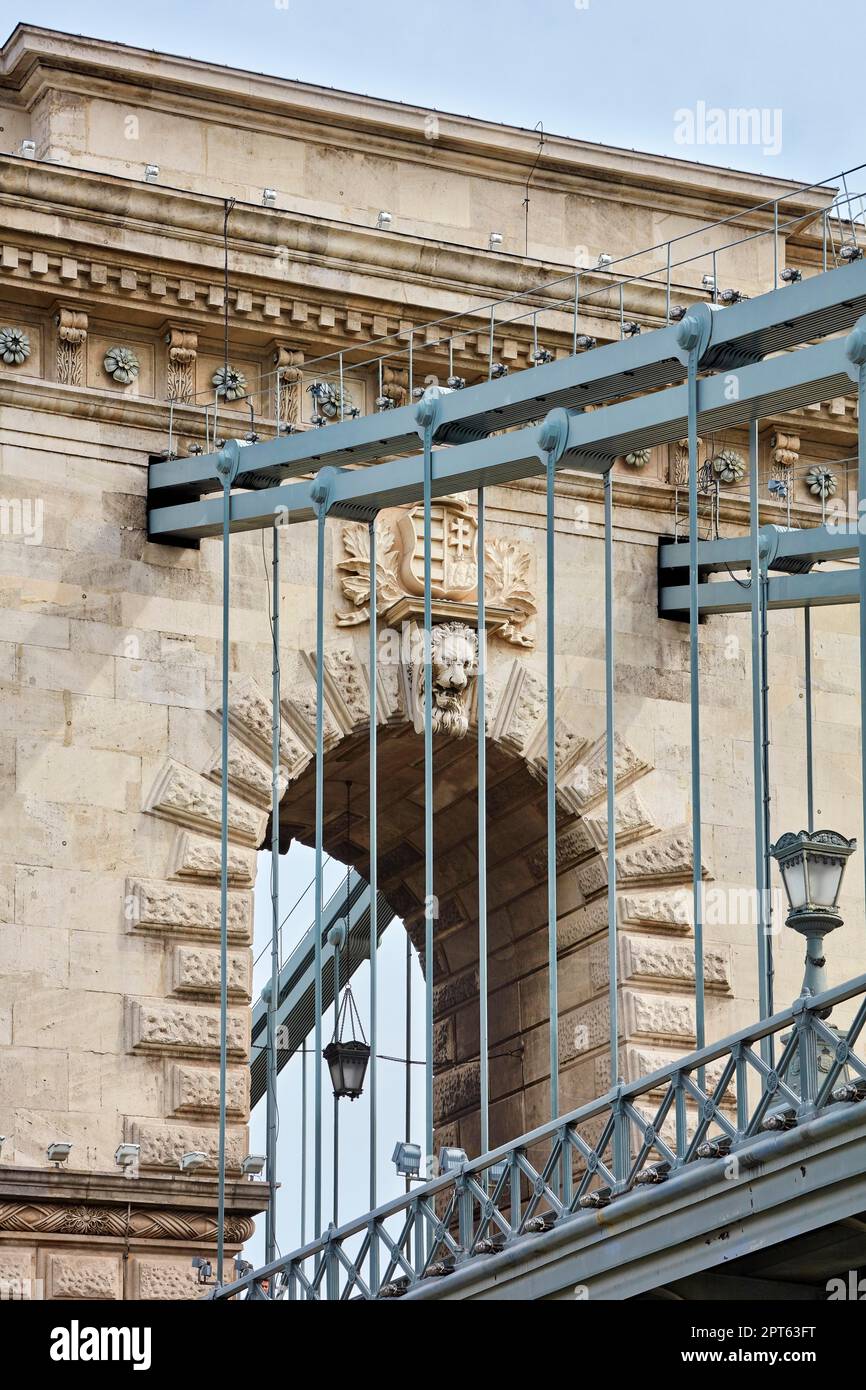 Kettenbrücke, Budapest, Ungarn Stockfoto