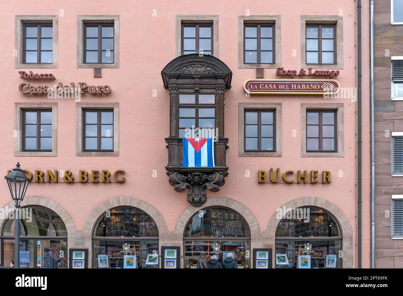 Historisches Choerlein, Hauptmarkt 9, Nürnberg, Mittelfrankreich, Bayern, Deutschland Stockfoto