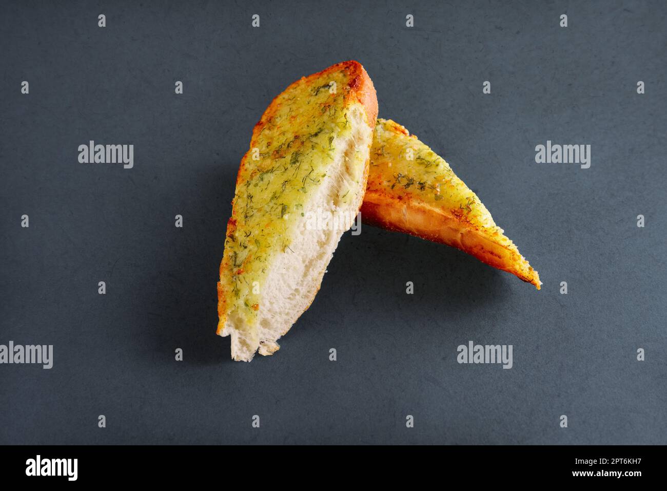 Knusprige Knoblauch und Kräutern toast Stockfoto