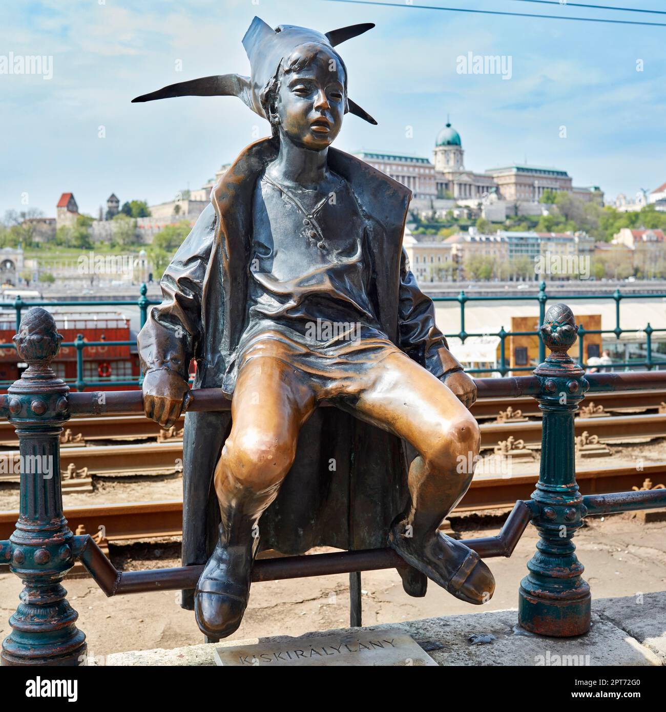 Statue, kleine Prinzessin, von Laszlo Marton, Budapest, Ungarn Stockfoto