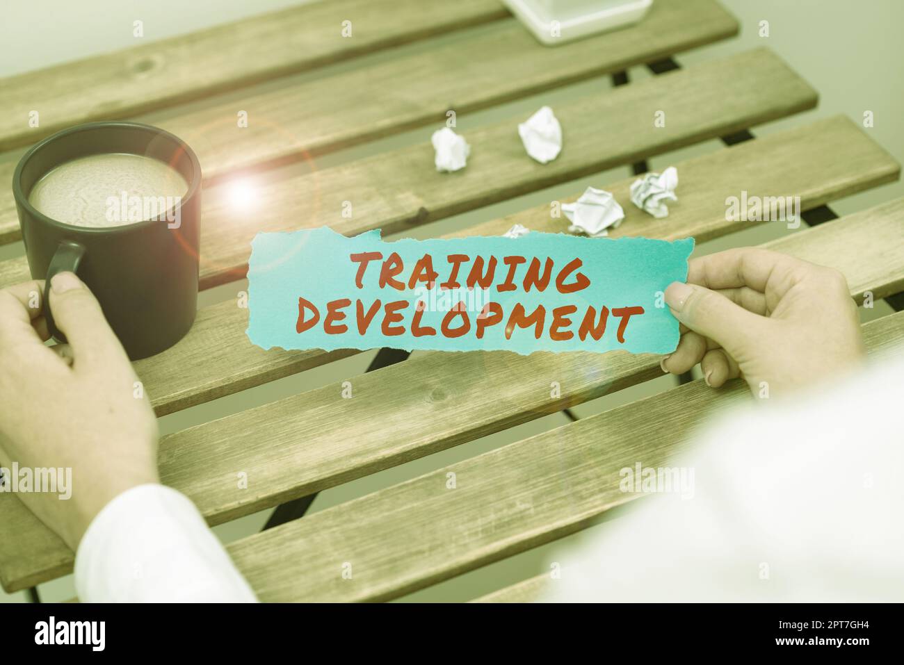 Handschriftentext Training Entwicklung, Geschäftsansatz Lernen und erweitern Sie Fähigkeiten und Wissen Programm Stockfoto