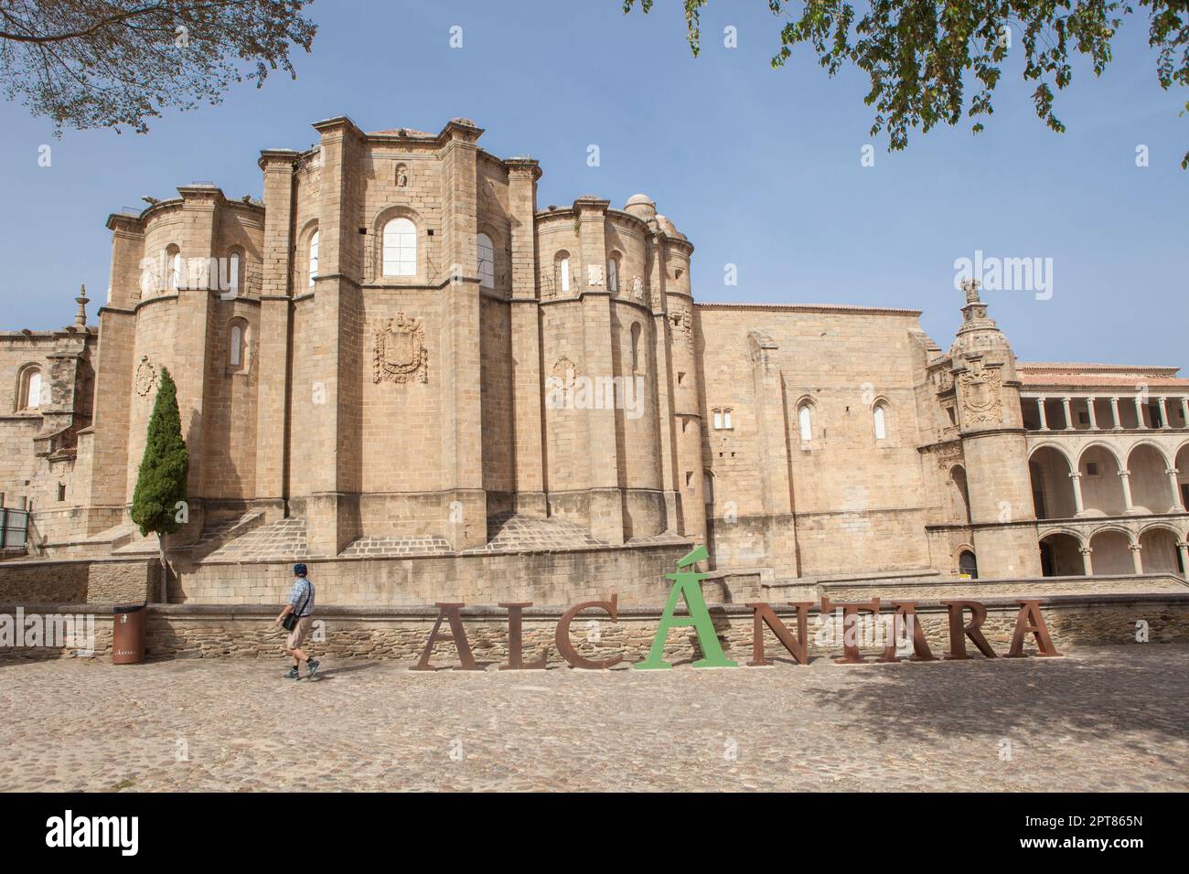 Kloster San Benito, Hauptquartier des Ordens Alcantara, Caceres, Extremadura, Spanien Stockfoto