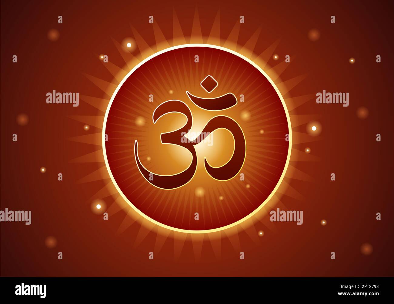 Symbol des Hinduismus flacher Hintergrund Cartoon Handgezeichnete Vorlagen Illustration Stockfoto