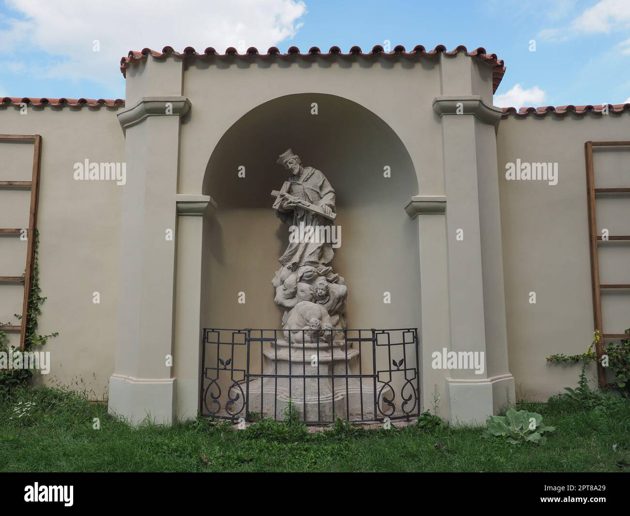 Johannes von Nepomuk denkmal des heiligen von Böhmen in Brünn, Tschechische Republik Stockfoto