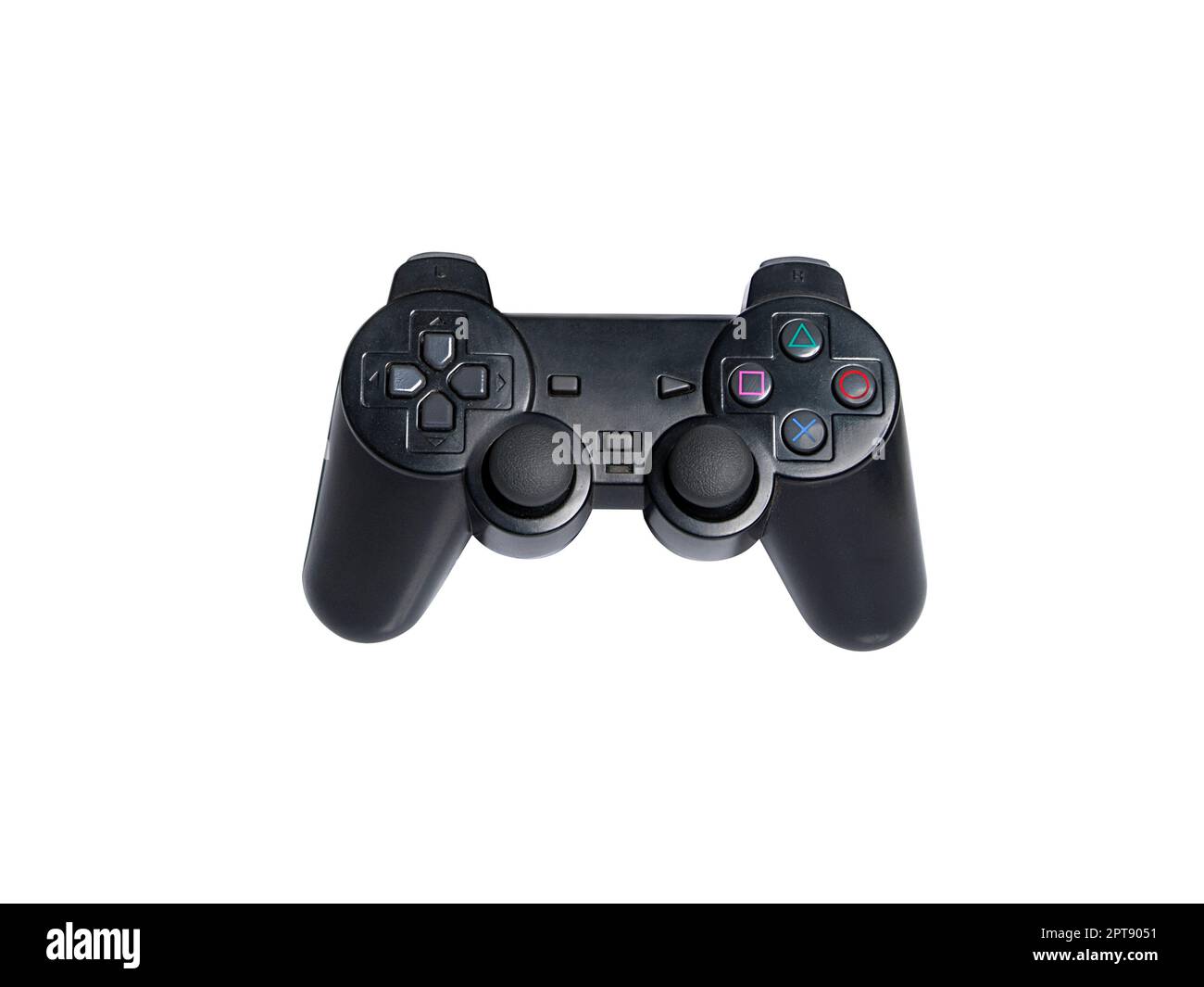 Spiel Joystick isoliert auf weißem Hintergrund Stockfoto