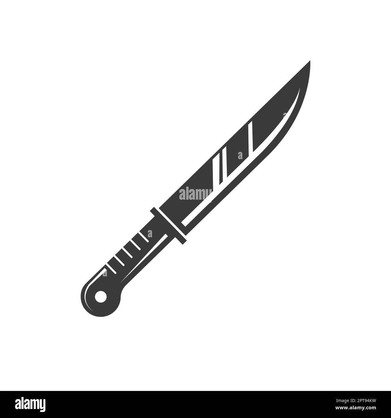 Schwarzes Küchenmesser Vektorsymbol Illustration Designvorlage Web Stockfoto
