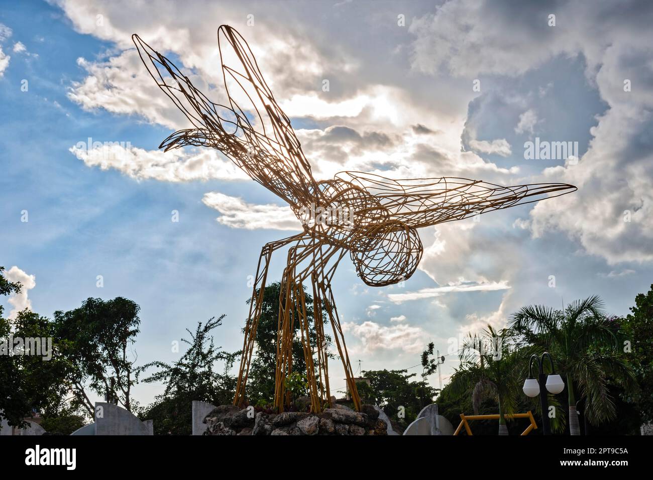 Libelle, moderne Statue, Cienfuegos, Kuba Stockfoto