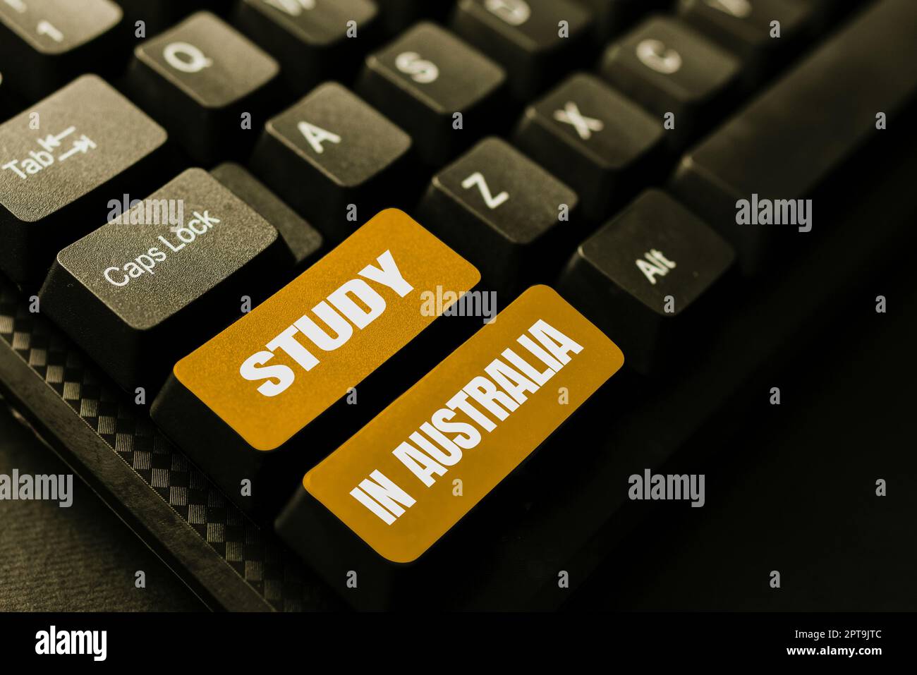 Text zeigt Inspiration Study in Australia, Business Idea Going in Foreign country Order Vervollständigen Sie Ihre Studien Stockfoto