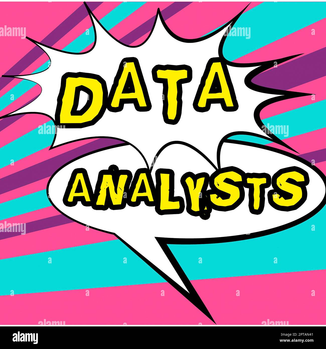 Handschriftliche Schilder Datenanalysten, Business Idea Programmer Design and Create Report identifizieren Muster Stockfoto