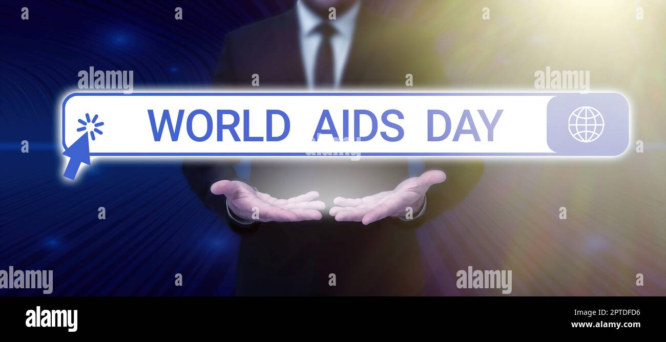 Handschriftentext World AIDS Day1. Dezember widmet sich der Sensibilisierung für AIDS, Konzept bedeutet 1. Dezember widmet sich der Sensibilisierung für Stockfoto