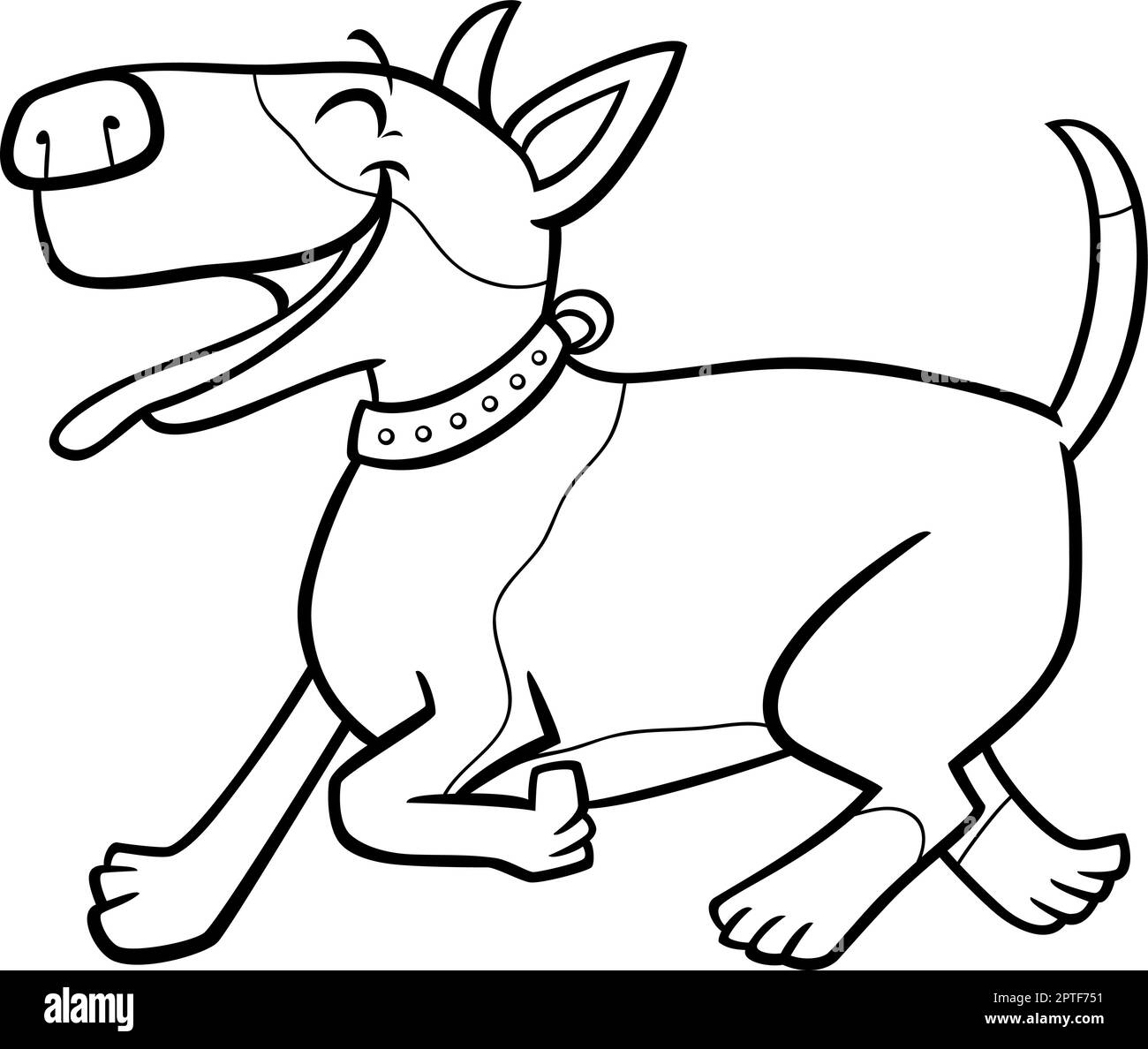 Bull Terrier Hund cartoon Tier Charakter Stock Vektor