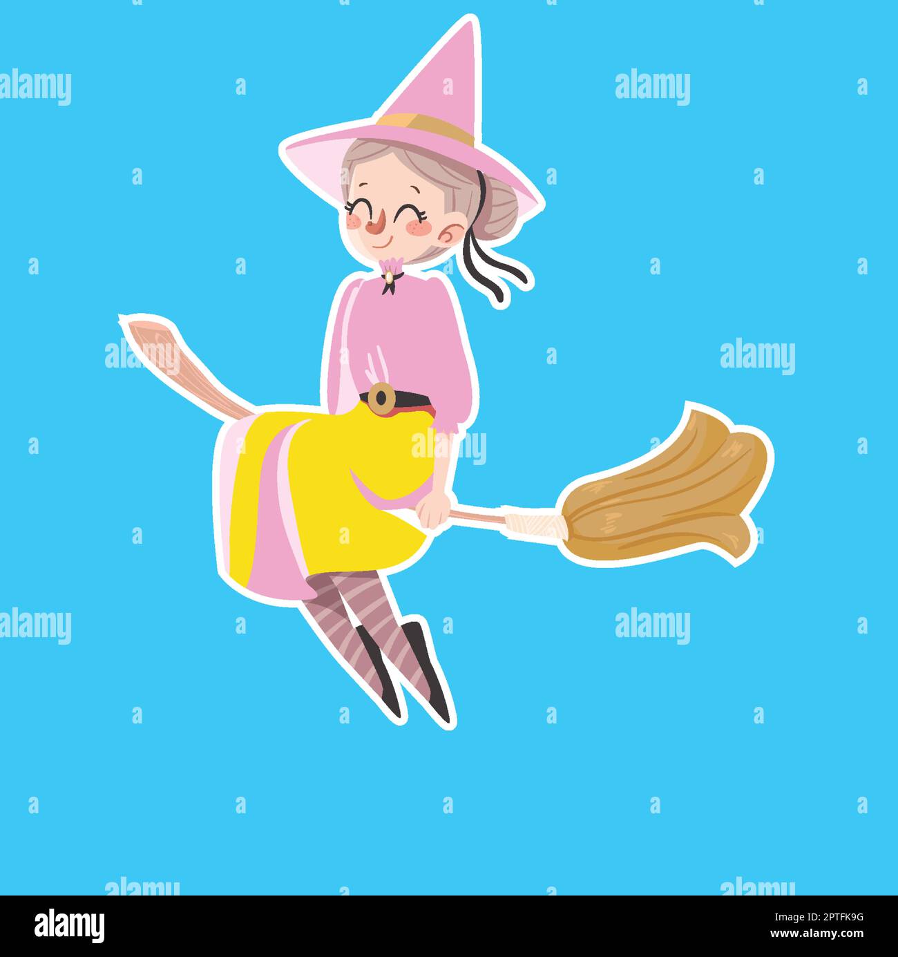 Handgezeichnete flache Béfana-Illustration Stock Vektor