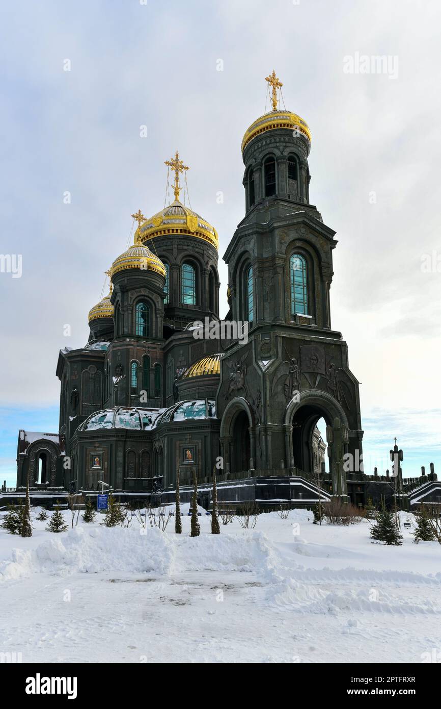 Haupttempel der Streitkräfte der Russischen Föderation. Gelegen auf dem Gebiet des Patriot Park im Stadtviertel Odintsovo Stockfoto Haupttempel der Streitkräfte der Russischen Föderation. Gelegen auf dem Gebiet des Patriot Park im Stadtviertel Odintsovo Stockfoto