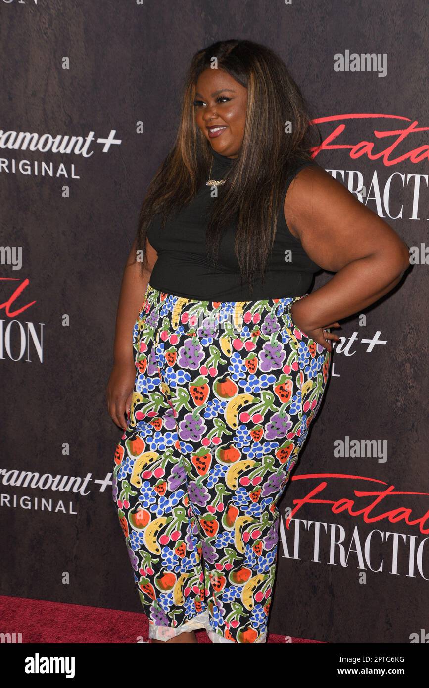Nicole Byer nimmt an der Premiere für Paramount+s fatale Attraktion Teil. Stockfoto