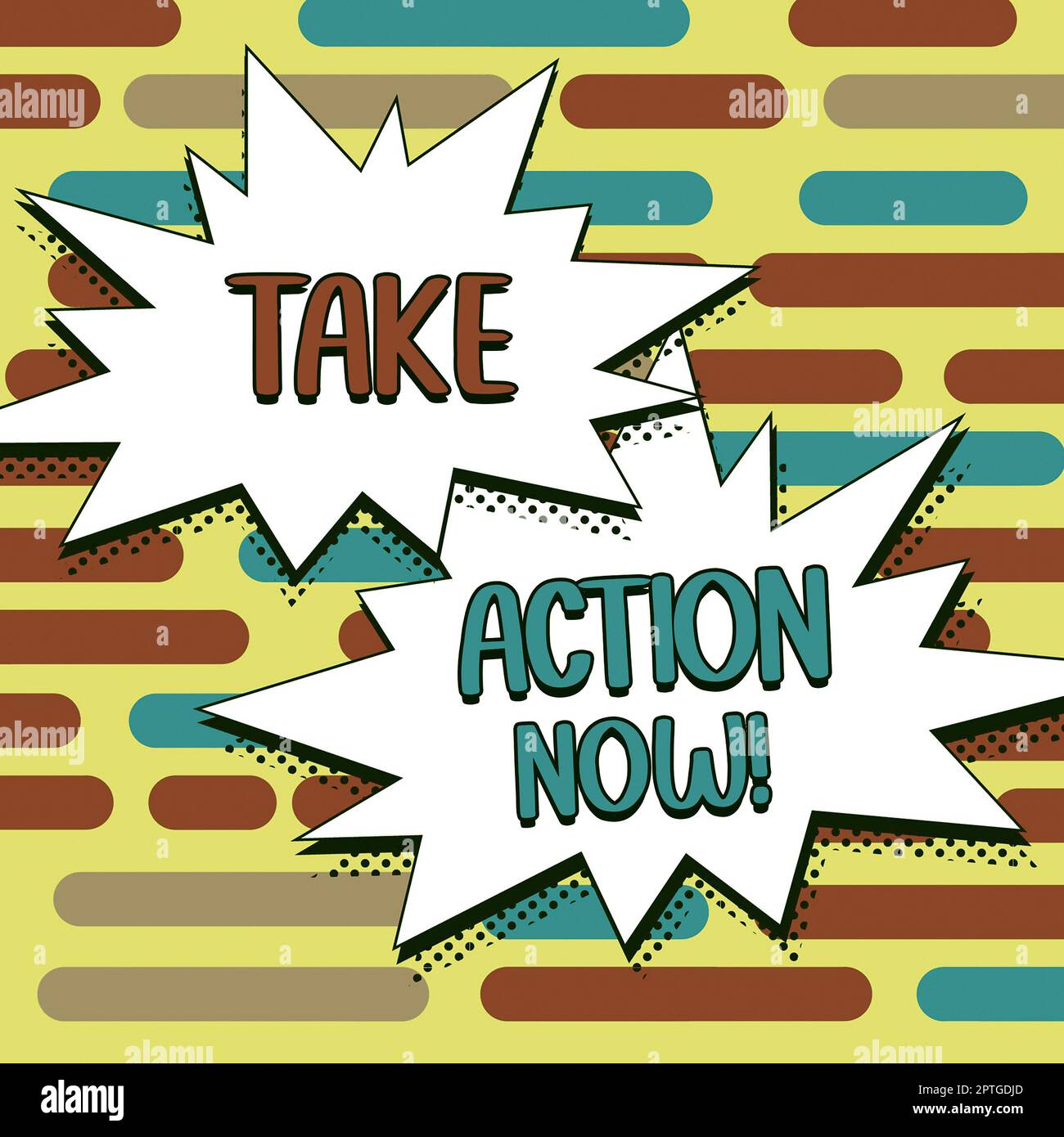 Konzeptionelle Darstellung Jetzt handeln, Geschäftsidee Jetzt handeln Reaktion sofort etwas muss dringend getan werden Stockfoto