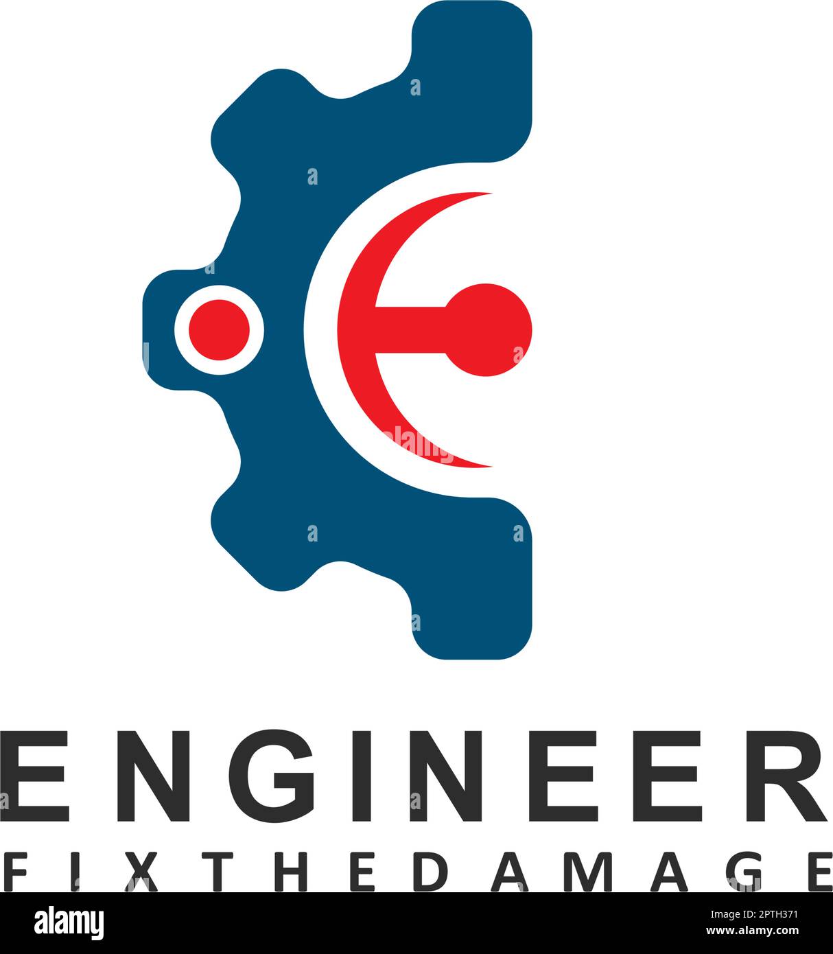 Vorlage für Vektorsymbole im E-Letter Gear Concept Design Stock Vektor