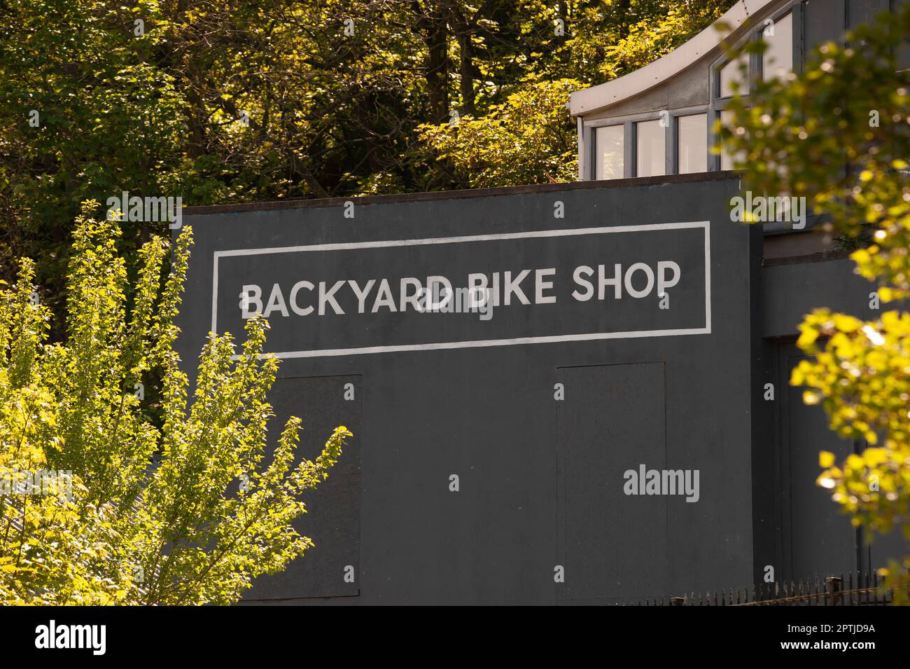 Backyard Bike Shop, Ouseburn, Tyne und Wear Stockfoto