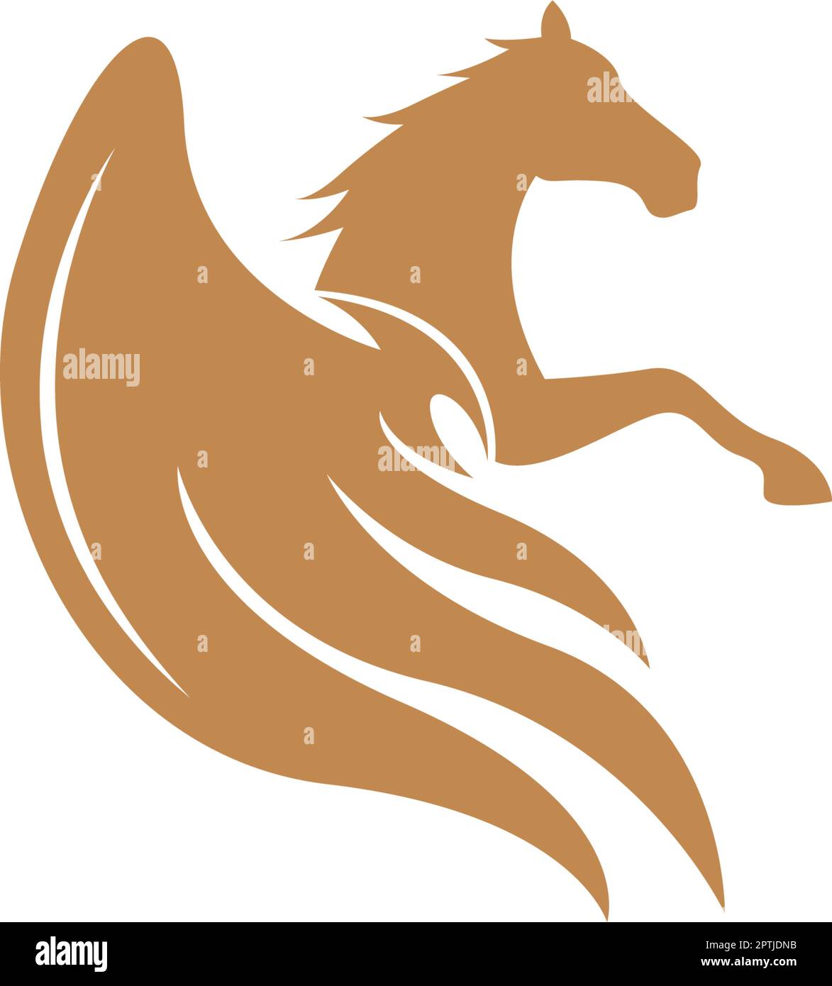 Abbildung des Pegasus Logo-Symbols Stock Vektor