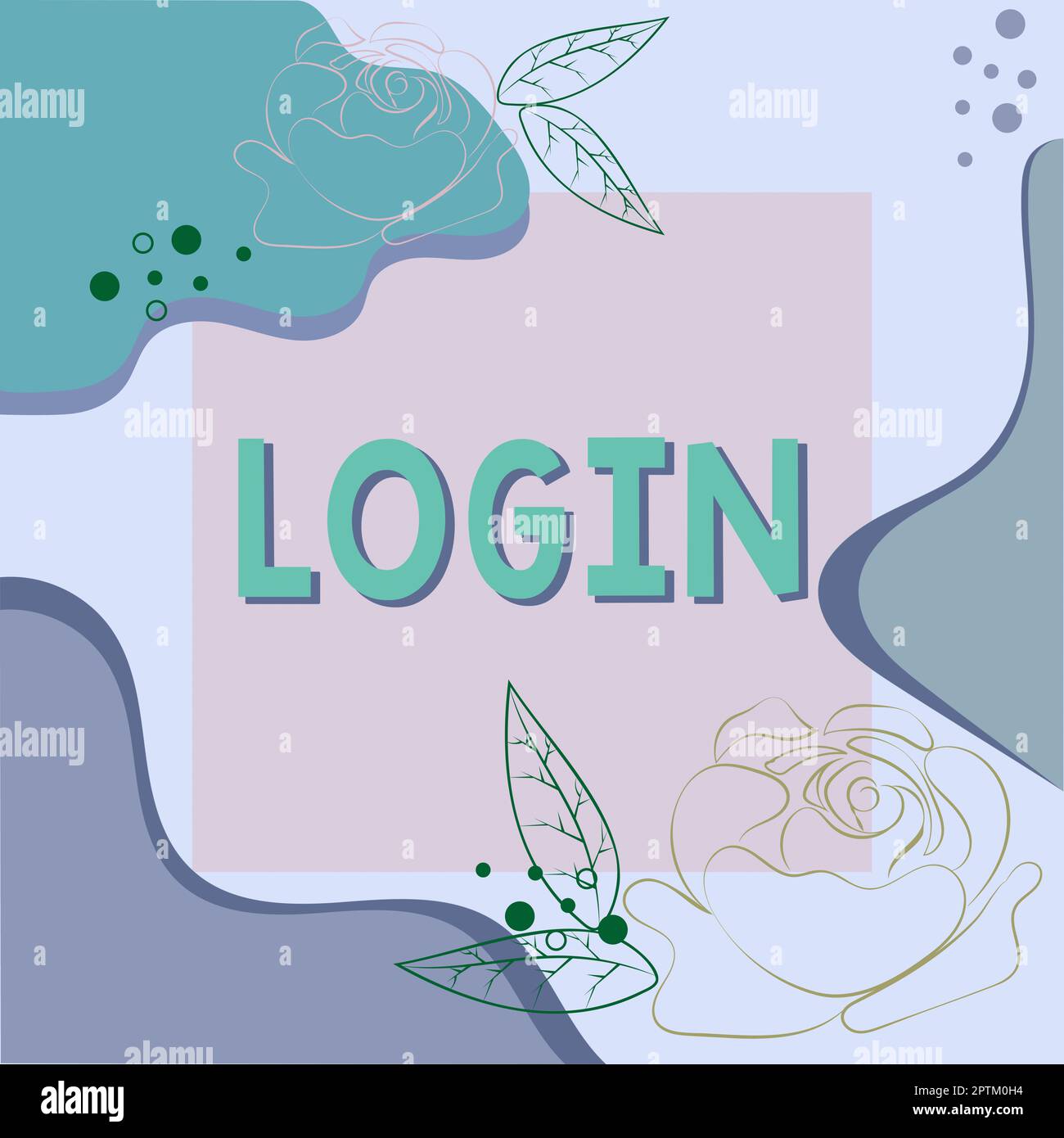 Text zeigt Inspiration Login, Word für die Eingabe Website Blog mit Benutzernamen und Passwort Registrierung Stockfoto